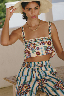 Agua Bendita x Anthropologie Senja Crop Top | Anthropologie (US)
