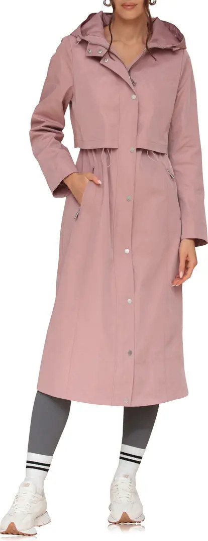 Avec Les Filles Water Resistant Twill Hooded Longline Coat | Nordstrom | Nordstrom