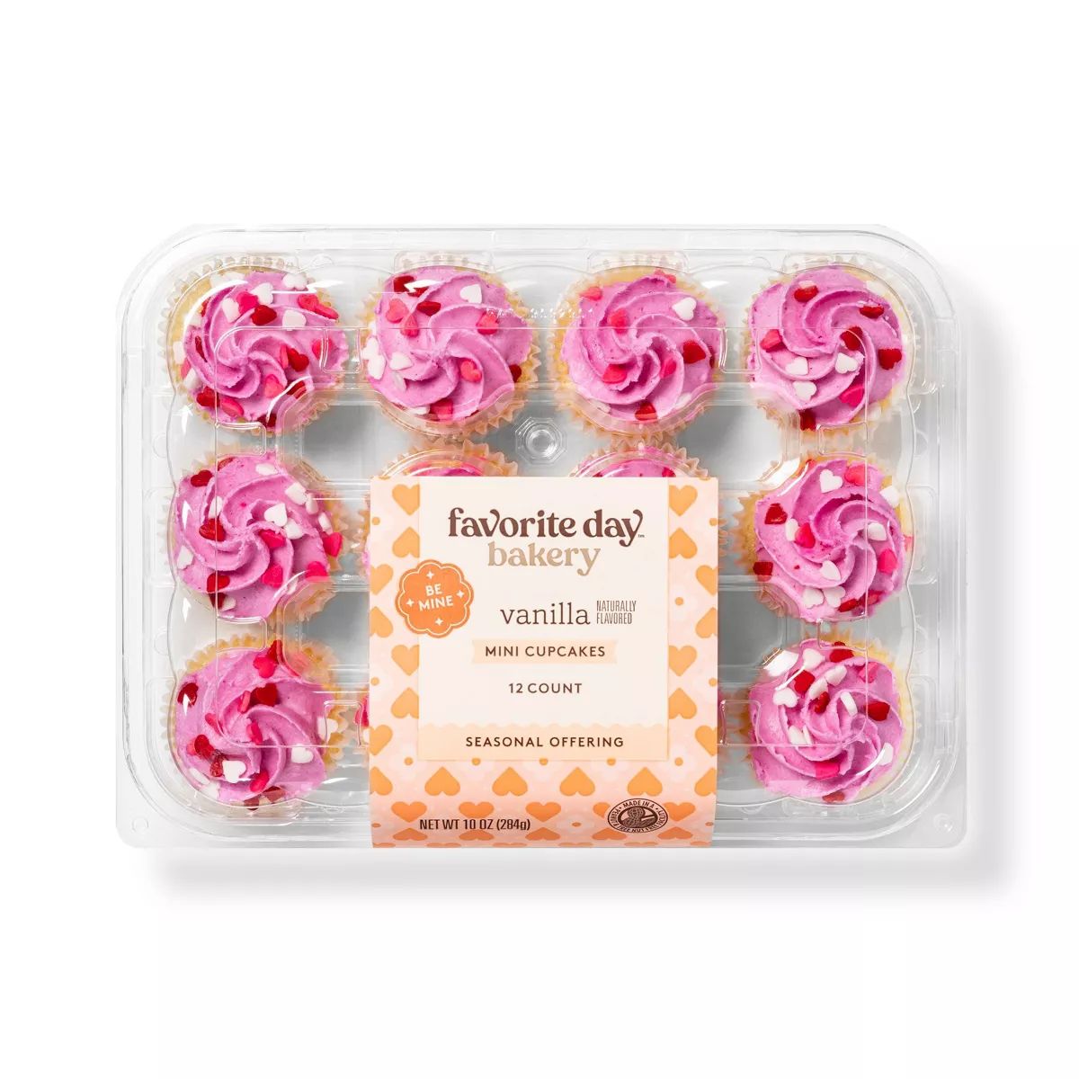 Valentine's Day Vanilla Mini Cupcakes - 10oz/12ct - Favorite Day™ | Target