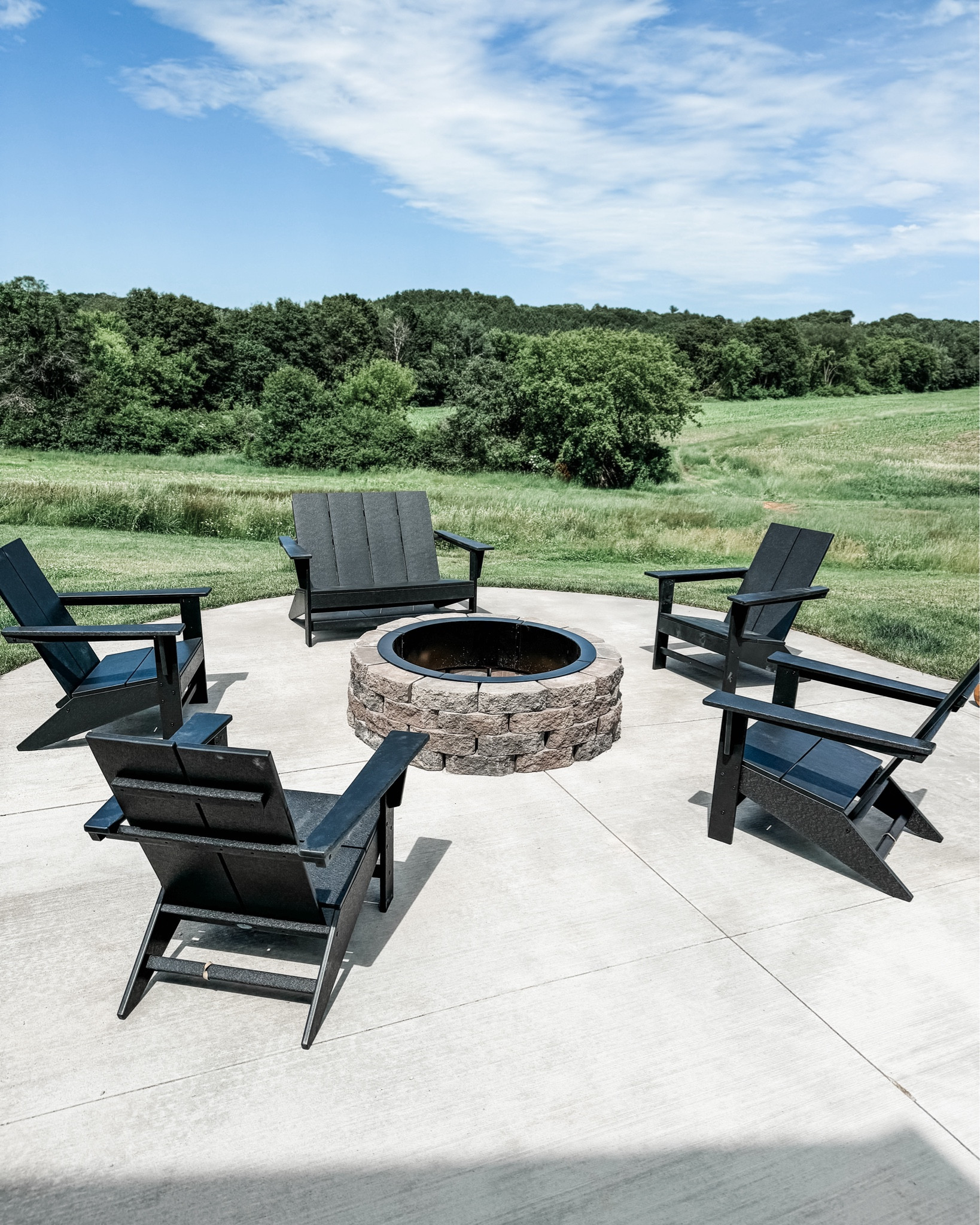 The absolute best Adirondack chairs! We have the chairs, the love seat and the side table 🙌🏻✨ video in next slide🫶🏼

#LTKHome #LTKSeasonal
