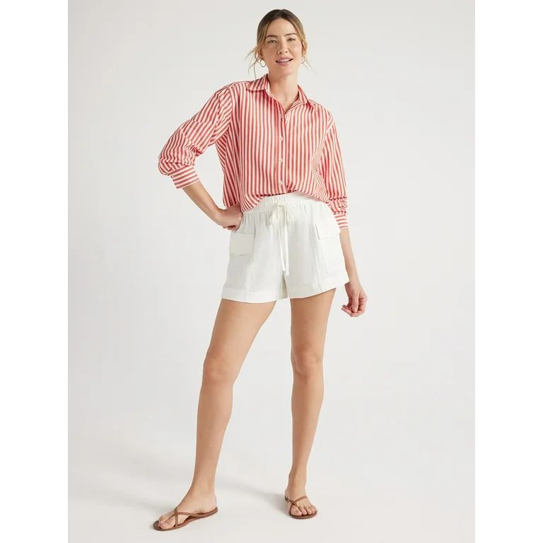 Free Assembly Women’s Utility Pull-On Shorts, 3.5” Inseam, Sizes XS-XXL - Walmart.com | Walmart (US)