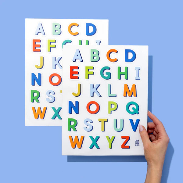 Blues Vinyl Alphabet Stickers - A thru Z | Joy Creative Shop