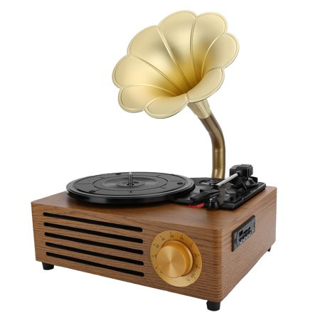 Record Player Clear Comes With A Loudspeaker Retro Record Player High Sensitivity Convenient To Use  | Walmart (US)