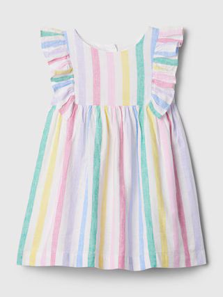 babyGap Linen-Cotton Stripe Dress | Gap (CA)