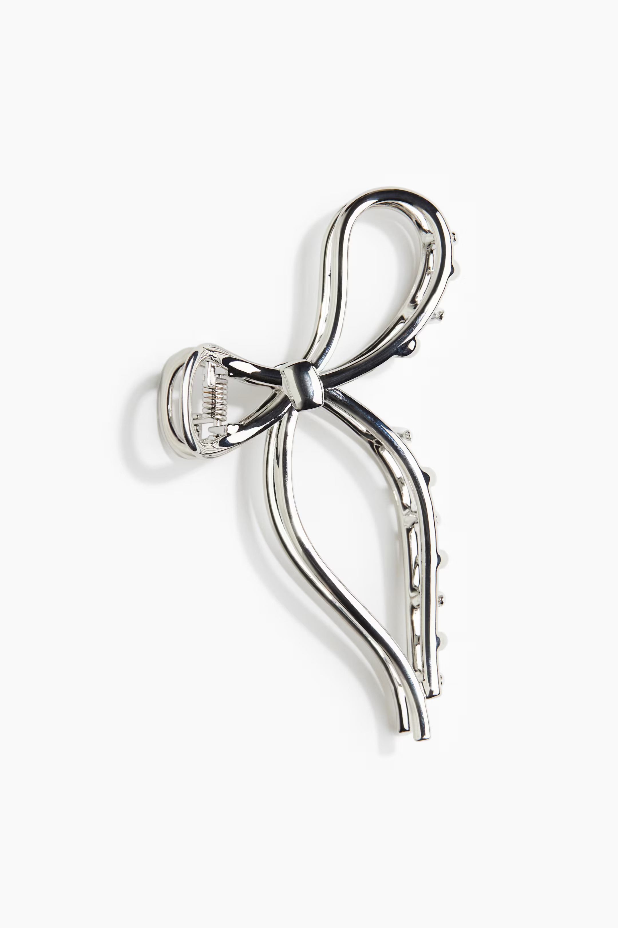 Bow-shaped Hair Claw - Silver-colored - Ladies | H&M US | H&M (US + CA)