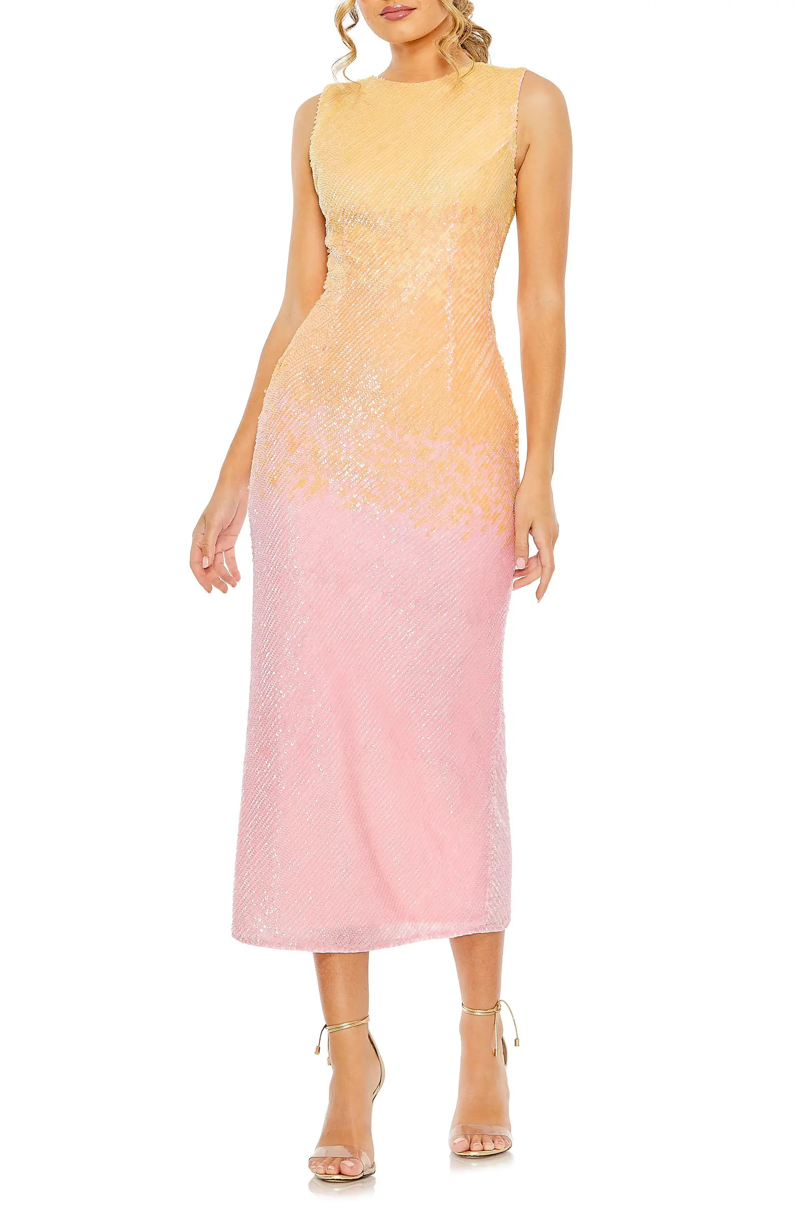 Ombré Sequin Midi Cocktail Dress | Nordstrom