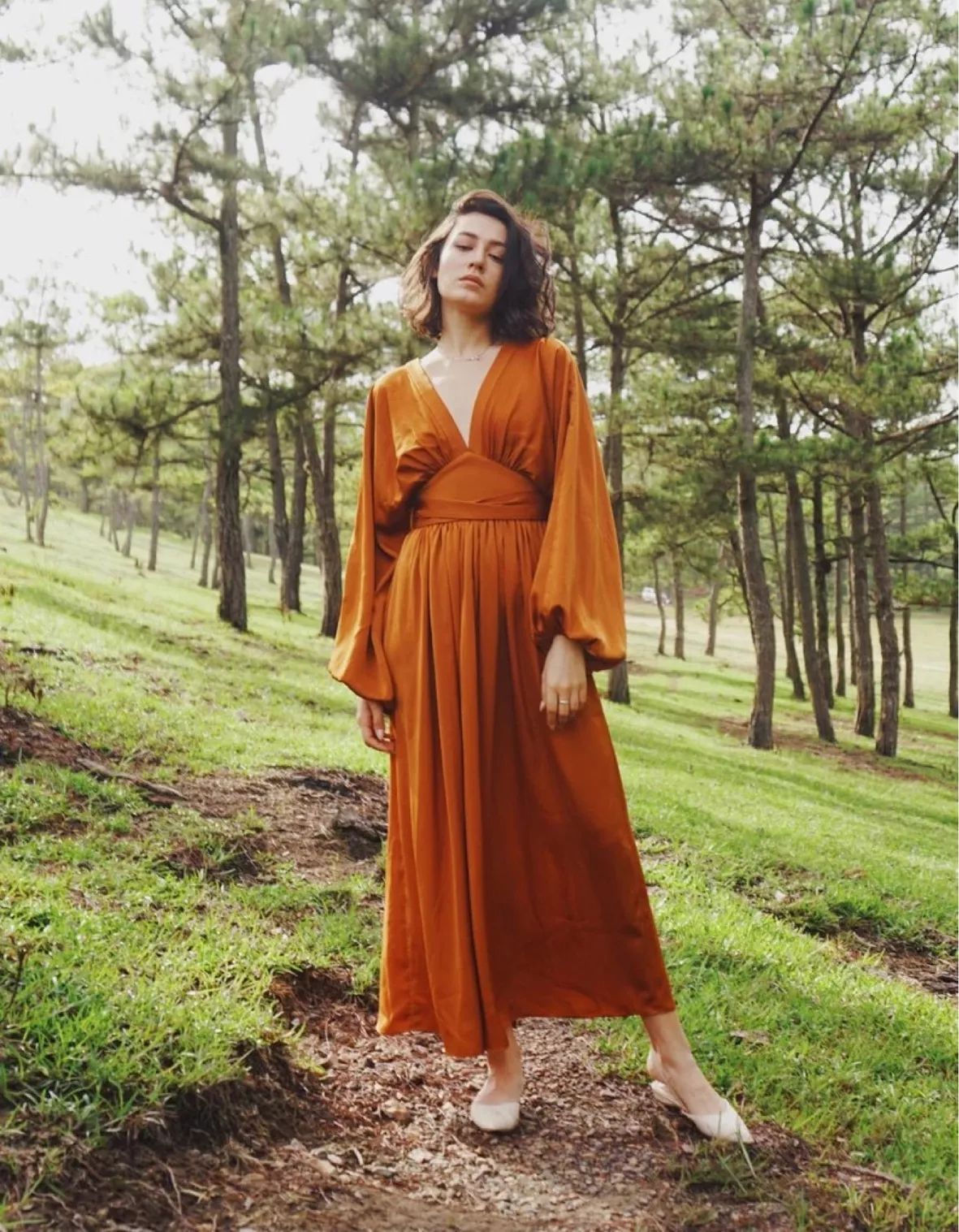 fall orange dresses V Neck Floral Pageant Evening Prom Formal Dress Large / Orange Charmeuse satin CUPSHE Women's Tiered Layered Mini