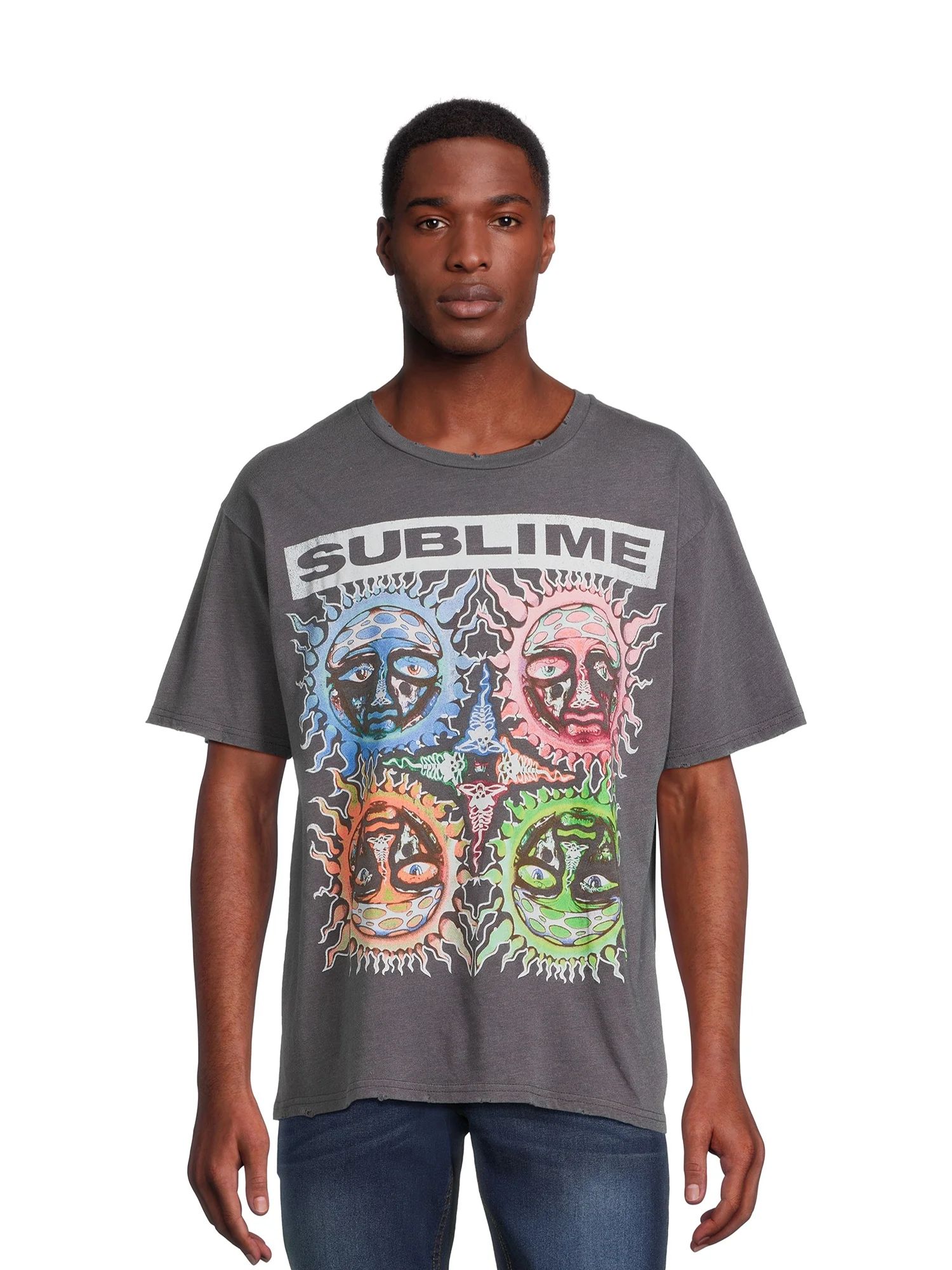 Sublime Men's Graphic Band Tee with Short Sleeves, Sizes XS-3XL | Walmart (US)