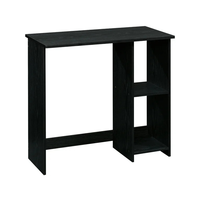 Mainstays Small Space Writing Desk with 2 Shelves, True Black Oak Finish - Walmart.com | Walmart (US)