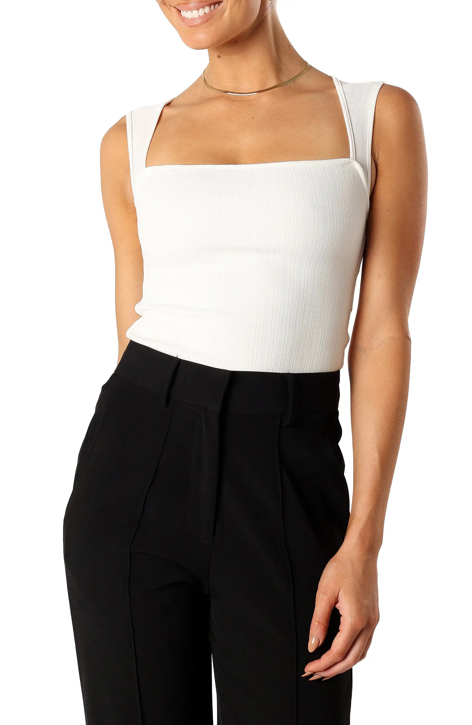 Clara Square Neck Sleeveless Knit Top | Nordstrom