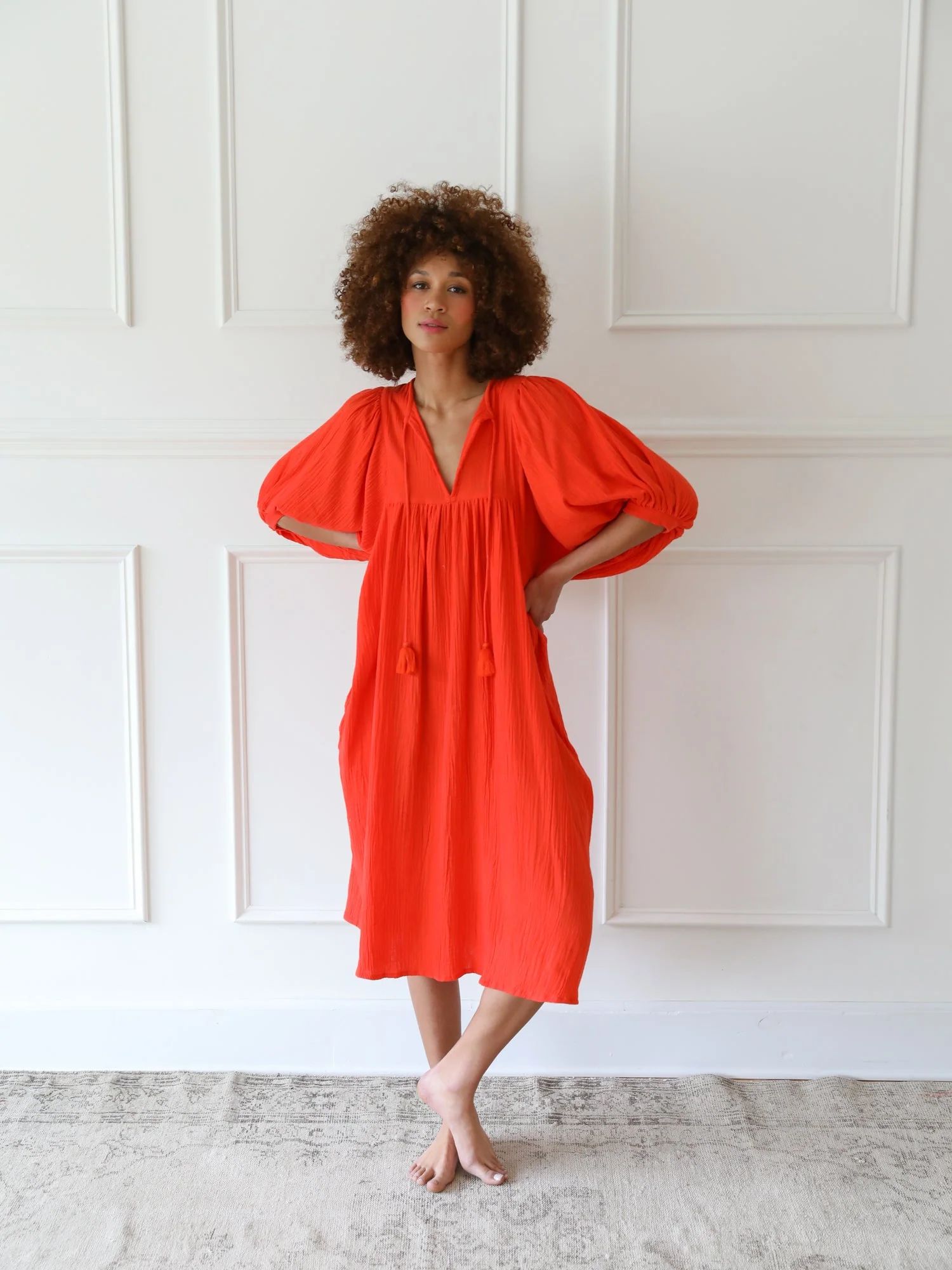 Shop Mille - Saffron Dress in Poppy | Mille