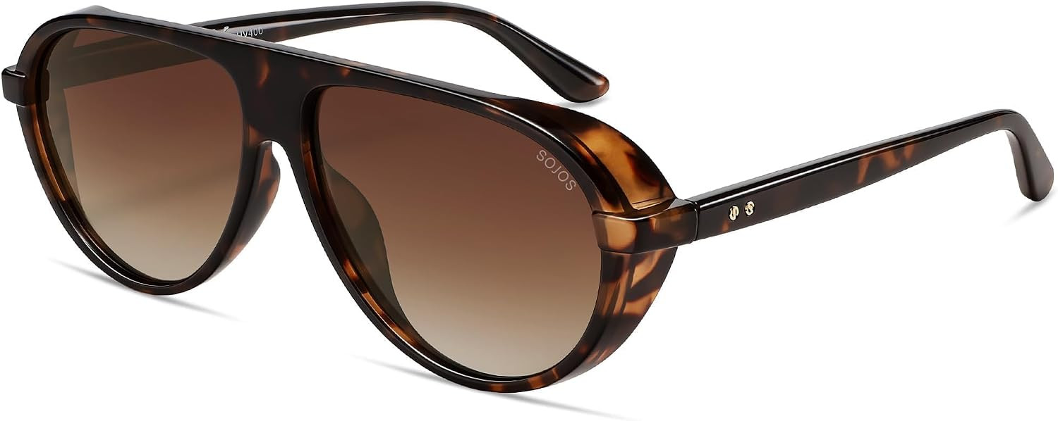 SOJOS Retro Polarized Aviator Sunglasses Womens Mens SJ2704 | Amazon (US)