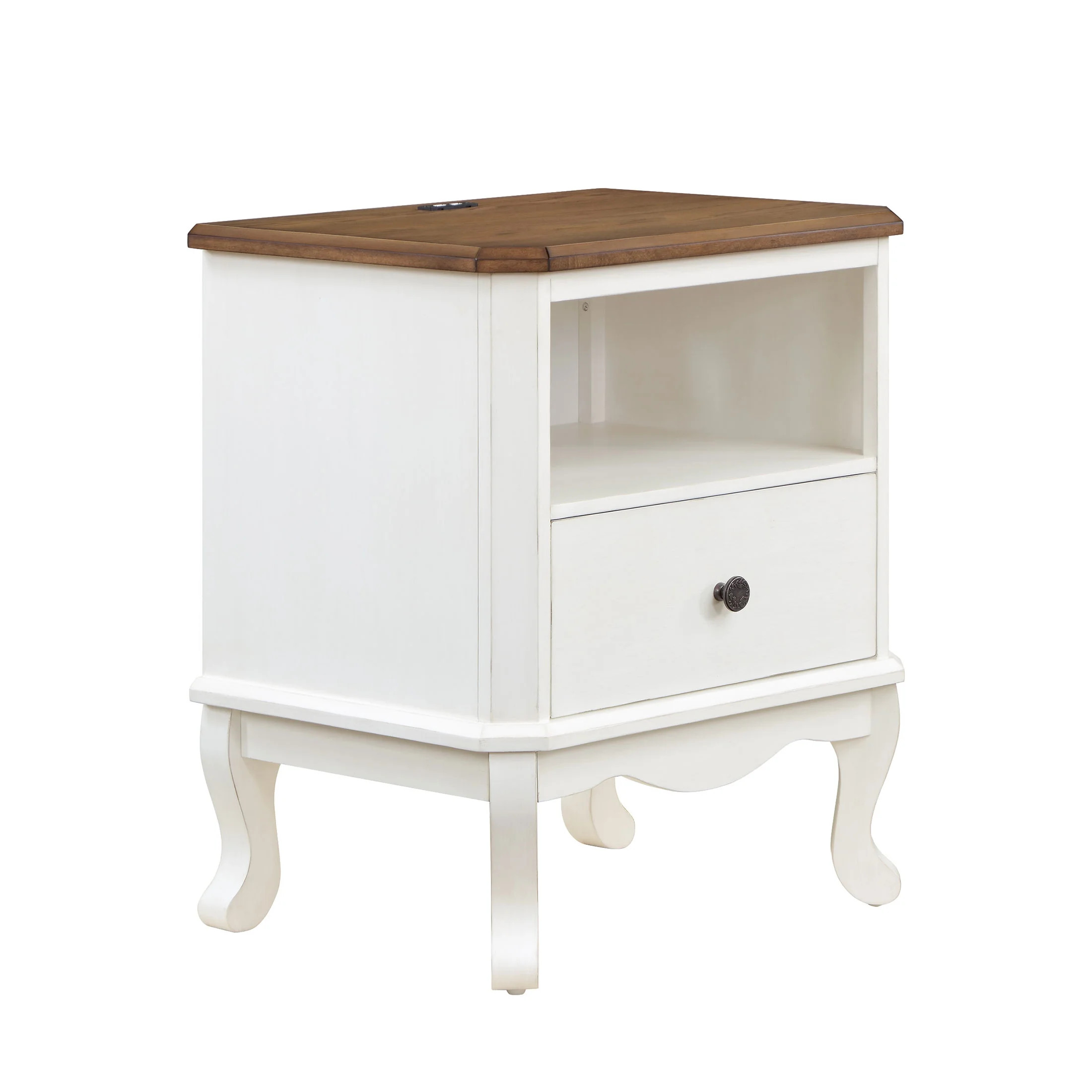 The Pioneer Woman Nightstand with Drawer and Made With Solid Wood Frame, White | Walmart (US)