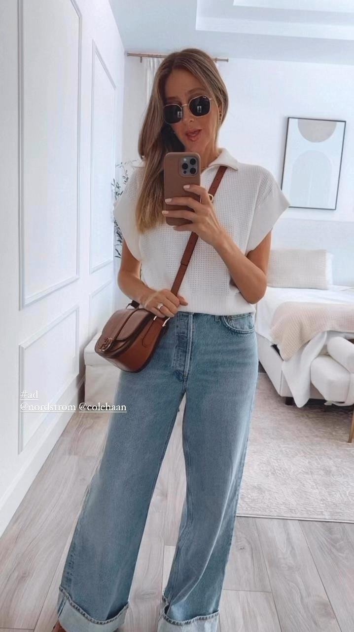 Spring / Summer slide sandals and bag that I am loving! 
They are made with responsive cushioning; making them ultra comfortable! They also look very chic and elegant! The cross body bag is gorgeous and has the most beautiful brown color. @colehaan Chrisee Sandal 

I took them to my trip in Cabo and it was the highlight of my outfits!! They run tts. 

#LTKShoeCrush #LTKOver40 #LTKItBag