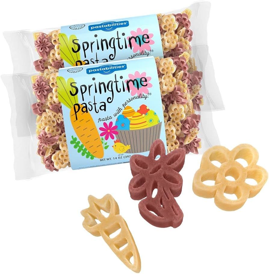 Pastabilities Springtime Pasta, Fun Shaped Noodles with Carrots and Flowers for Easter and Spring... | Amazon (US)