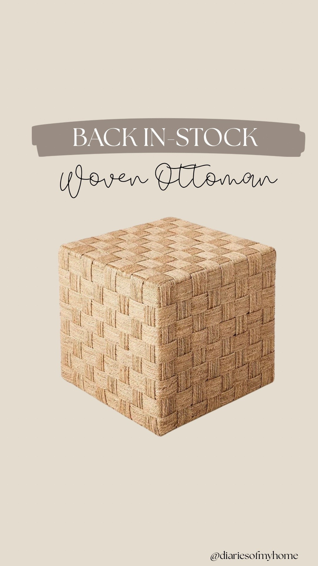 Back In-Stock! Woven Ottoman!

Woven ottoman, ottoman, home, restocked, back in-stock now, entryway, bedroom, foyer, primary bedroom 

#LTKHome #LTKFindsUnder100