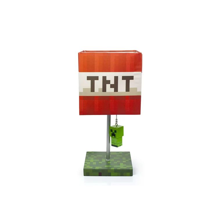 Minecraft TNT Block Desk Lamp with 3D Creeper Puller | 14-Inch LED Lamp Light - Walmart.com | Walmart (US)