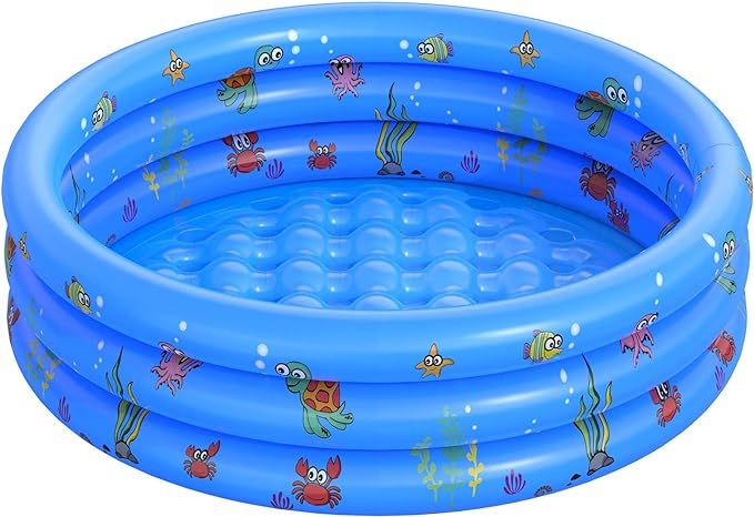 Garden Round Inflatable Baby Swimming Pool, Portable Inflatable Child/Children Little Pump Pool,K... | Amazon (US)