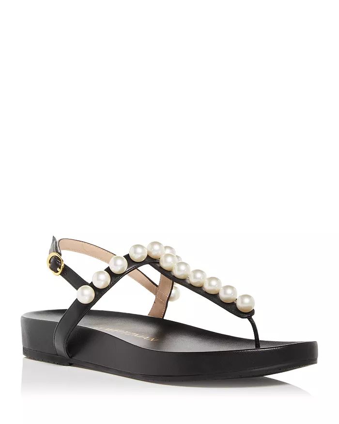 Stuart Weitzman Women's Goldie Pearl Demi Wedge Thong Sandals Back to Results -  Shoes - Blooming... | Bloomingdale's (US)