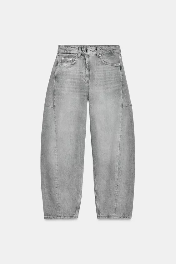 ZW COLLECTION MID-RISE ANKLE BALLOON JEANS | Zara Canada