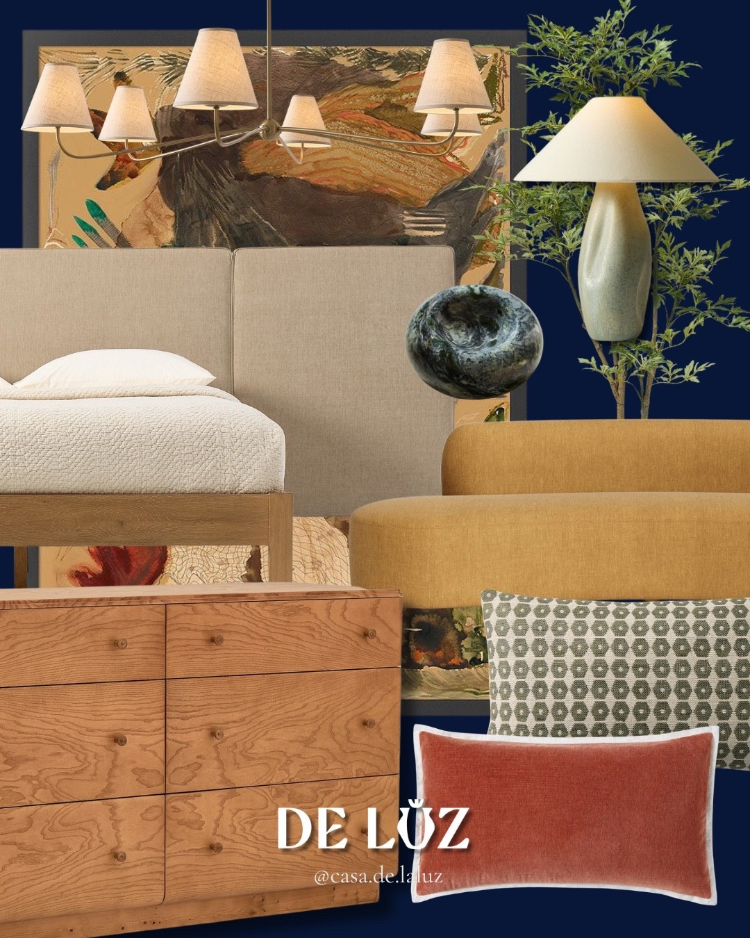 Shop this moody Luxe Bedroom: where earthy woods meet velvet crushes + painterly drama. 

#LTKHome #LTKFamily #LTKStyleTip