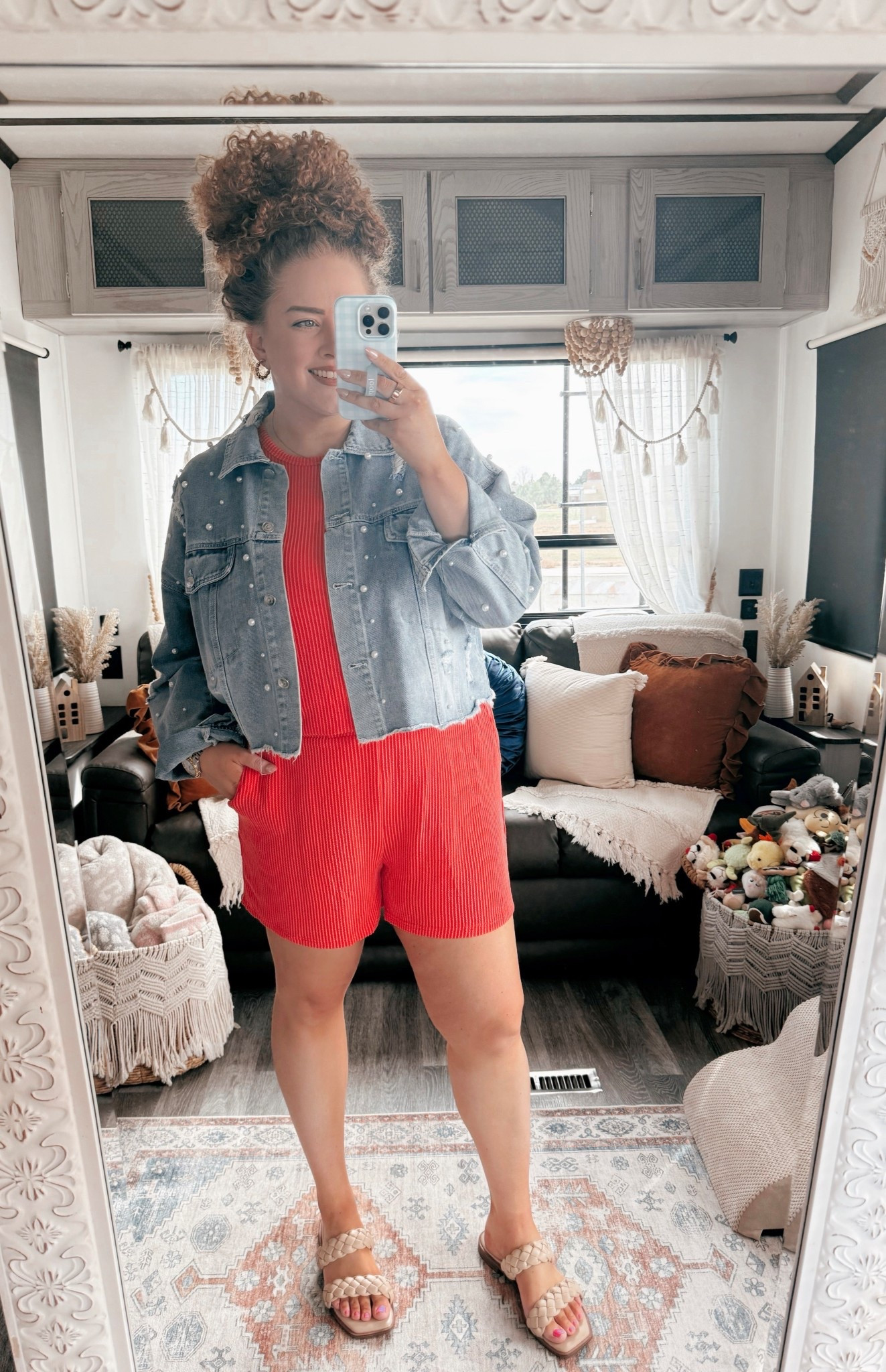 This set already feels like a statement on its own, but I love dressing it up just a little with a pearl denim jacket for that elevated, feminine touch 😌 Finished it with beige braided sandals to keep it soft, easy, and perfect for vacation dinners or warm summer nights☀️ orange two piece set | matching set outfit | vacation dinner outfit | pearl denim jacket outfit | embellished denim jacket | braided sandals outfit | beige sandals outfit | resort wear outfit | elevated vacation style | summer evening outfit | tropical vacation outfit | chic resort outfit | beach dinner outfit | feminine summer outfit | statement matching set | travel outfit inspo | vacation wardrobe outfit | amazon fashion finds | affordable vacation outfit | summer night outfit | resort chic style

#LTKdayinmylife #LTKMidsize #LTKootd