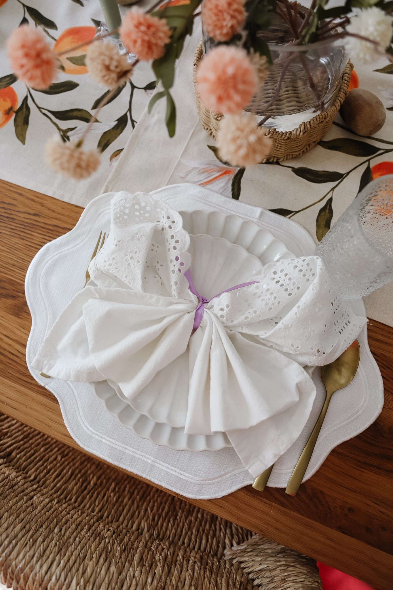 Pretty butterfly napkin idea. Place setting for Easter. 

#LTKHome