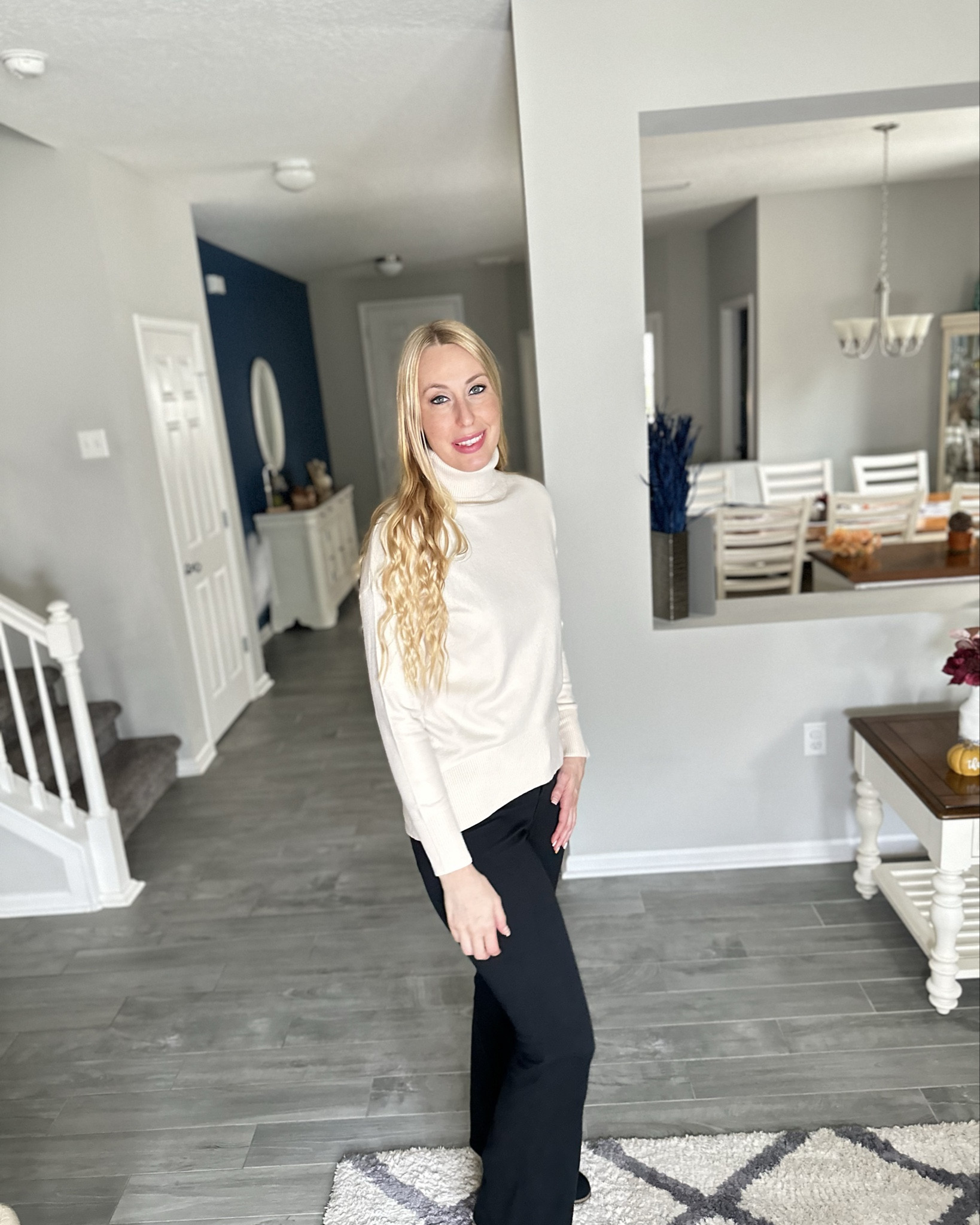 Loose fitting sweater
🤍 soft and warm, nice large turtle neck 
🤍 wearing size small, fits true to size 

#LTKFindsUnder100 #LTKStyleTip #LTKFindsUnder50