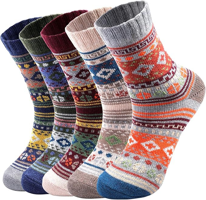 Clothclose Wool Socks - Winter Warm Wool Socks for Women Men, Soft Cozy Socks, Thick Knit Crew So... | Amazon (US)