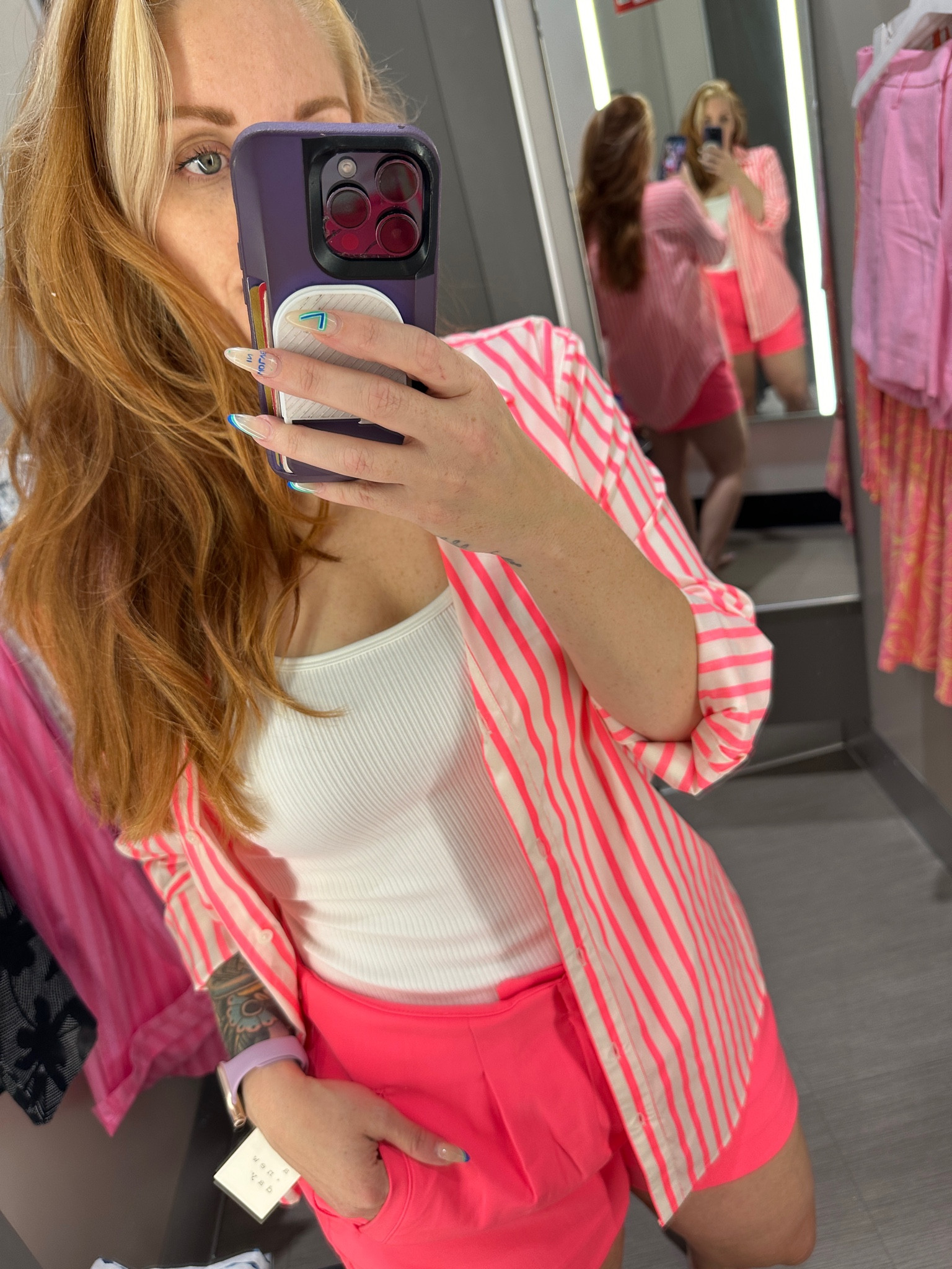 love this bright pink look from Target! I’ve wanted these trouser shorts forever but i’ve yet to find them in a size 12!!! 
I’m loving these new tanks too! Perfect amount of stretch & super soft!

Color is really muted on Target’s site! They are BRIGHT pink!

#LTKfindsunder50 #LTKmidsize