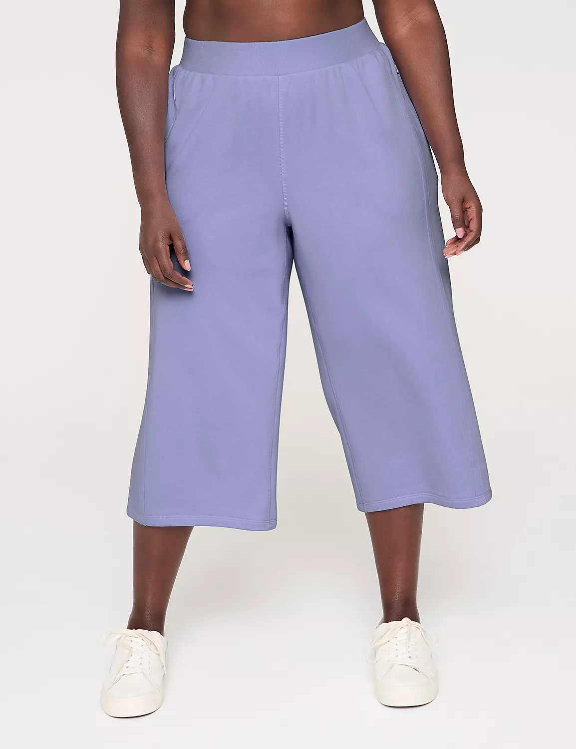 LIVI French Terry Relaxed Straight Capri | Lane Bryant (US)