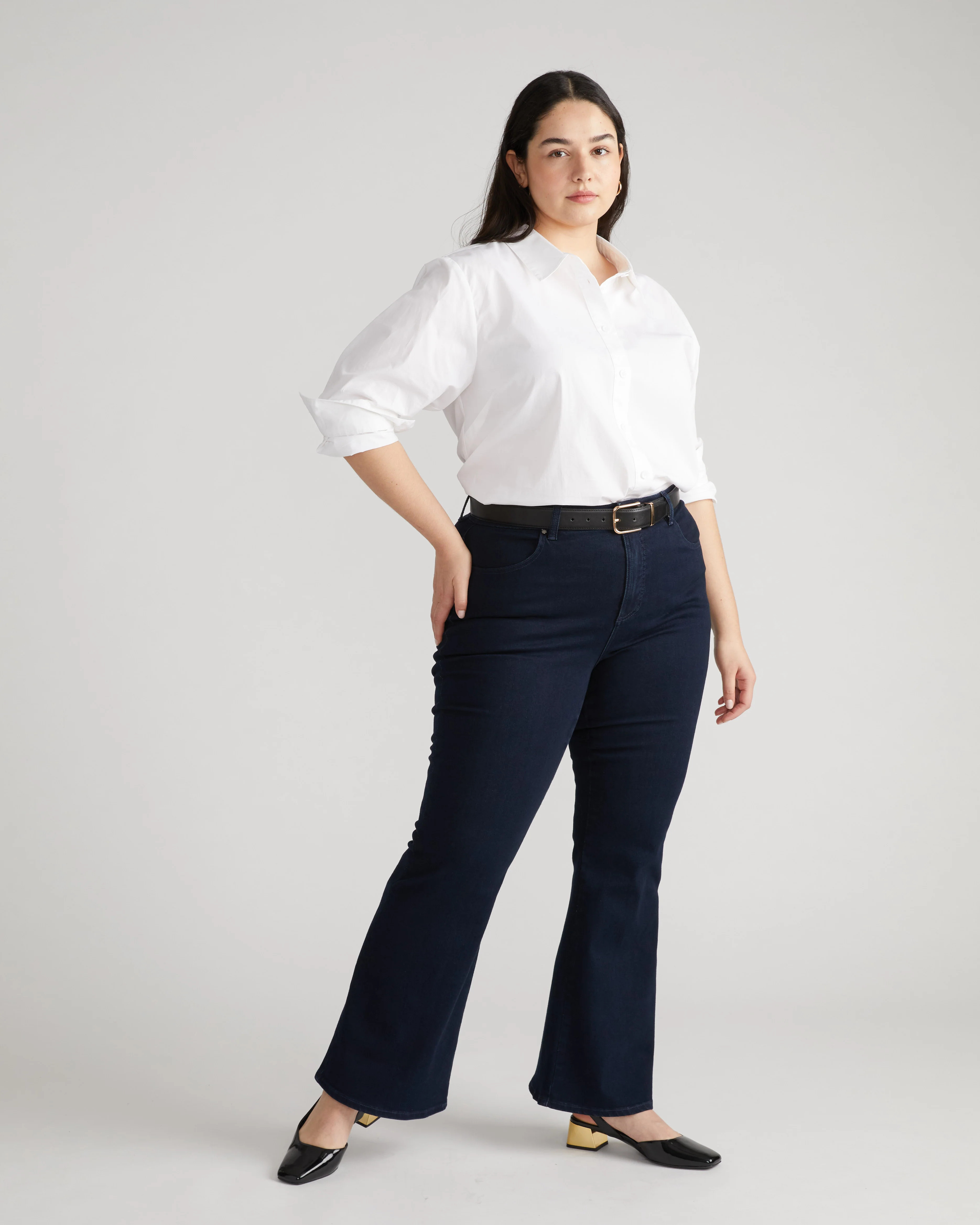 The Artist Poplin Shirt - White | Universal Standard