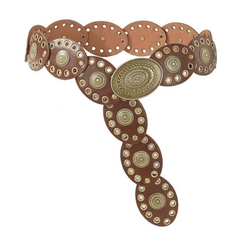 Western Disco Cowgirl Belt Wide Belts for Women - Chunky Vintage Concho Country Waist Belts For Jeans Dresses | Amazon (US)