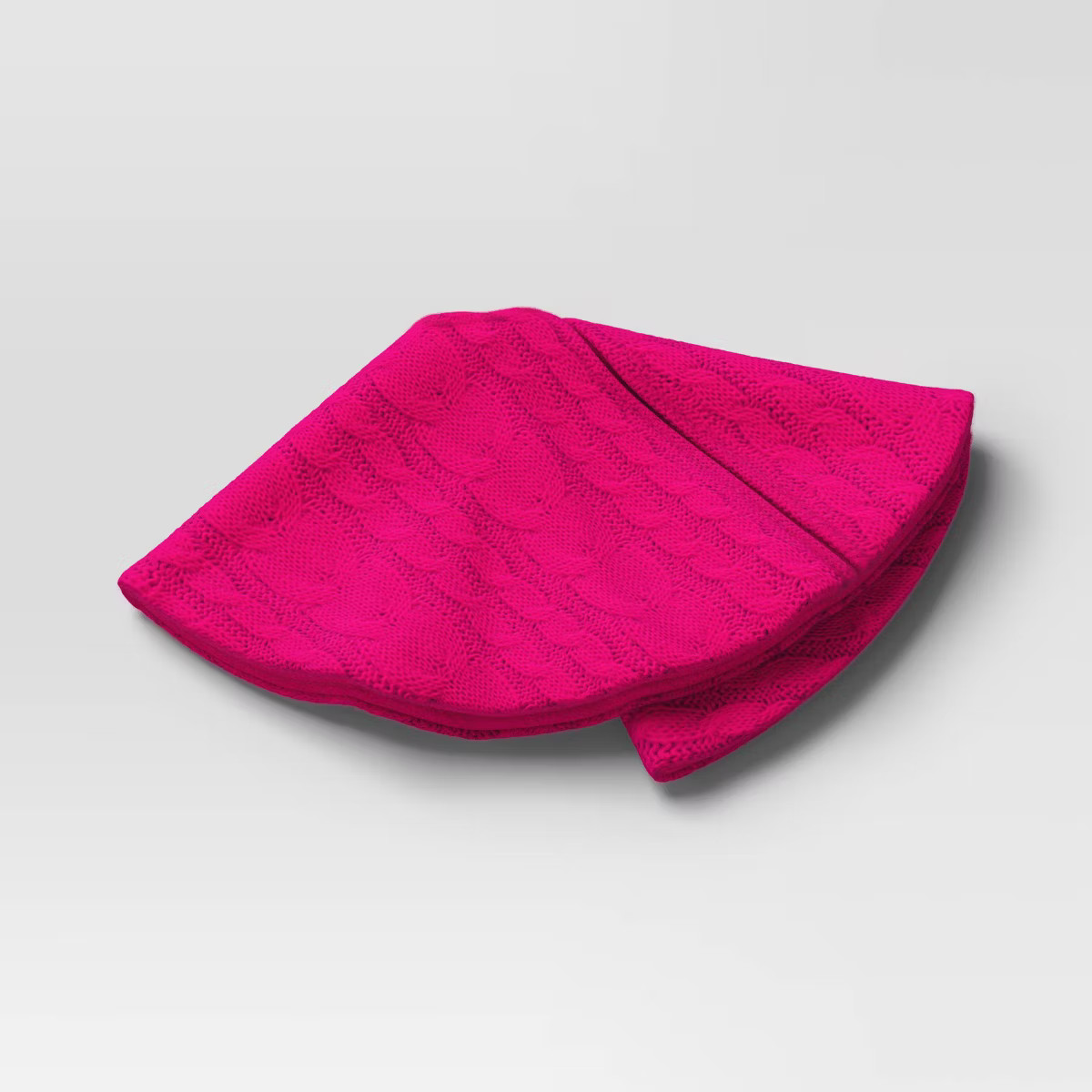 16" Cable Knit Mini Christmas Tree Skirt Pink - Wondershop™ | Target