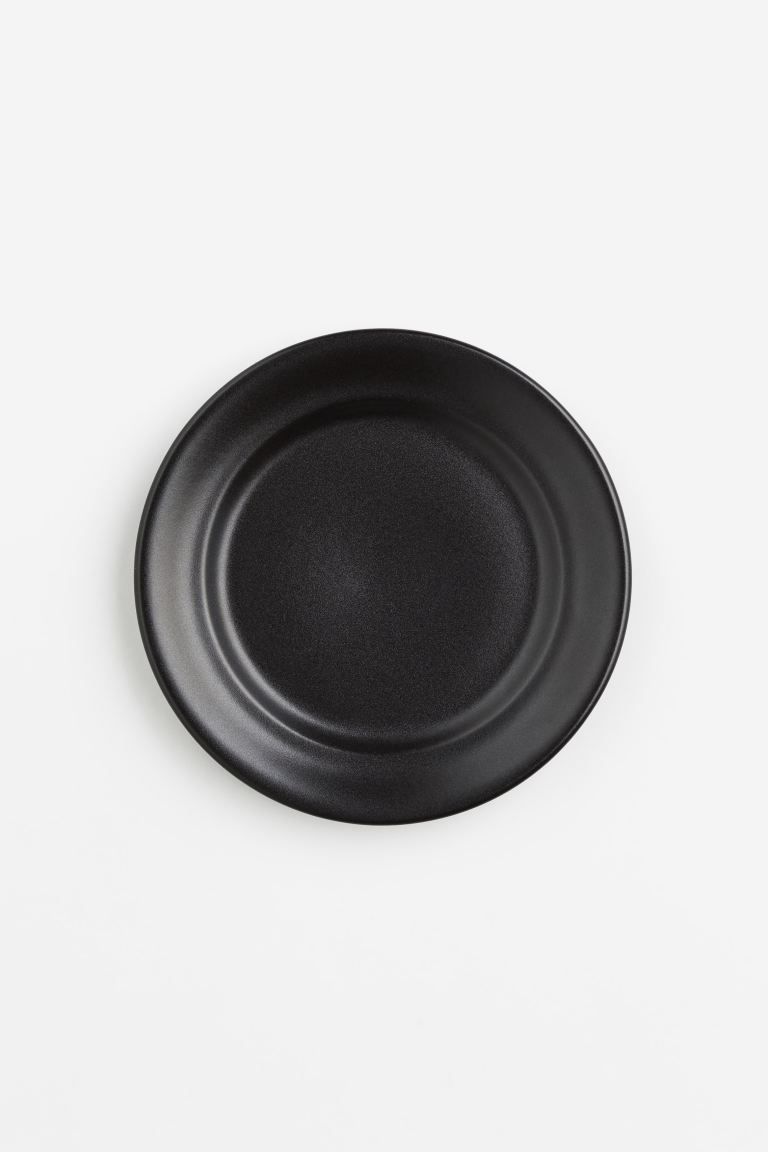 Stoneware Side Plate - Black - Home All | H&M US | H&M (US + CA)