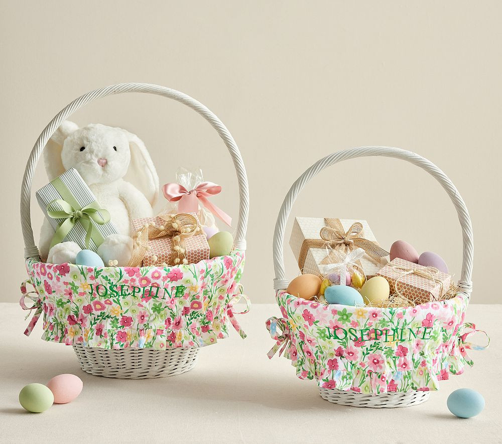 Floral Ruffle Easter Basket Liners | Pottery Barn Kids