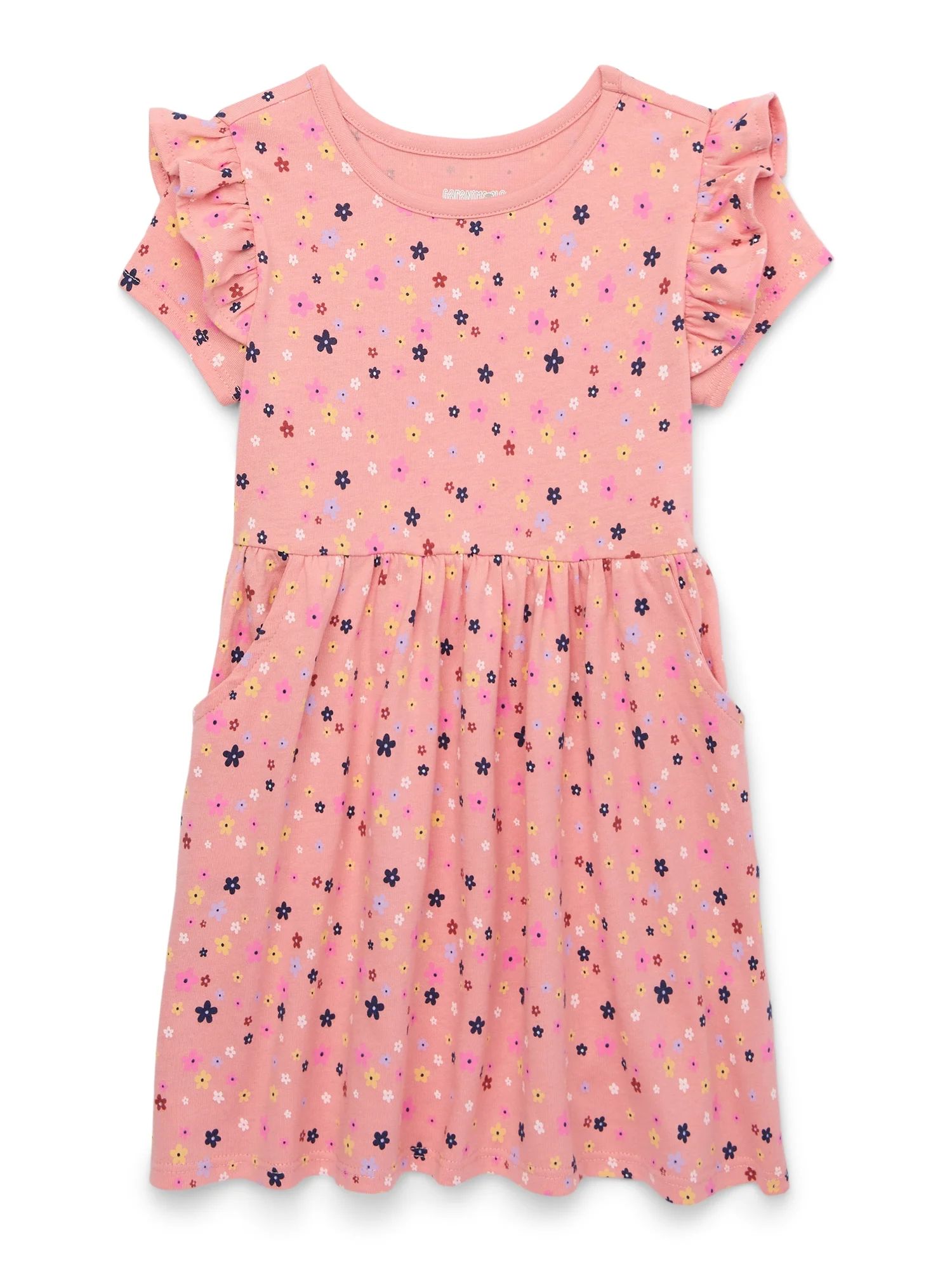 Garanimals Toddler Girls Flutter Sleeve Print Dress, Sizes 18M-5T | Walmart (US)