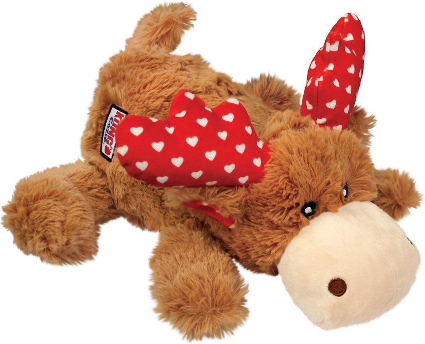 KONG Valentine's Day Marvin The Moose Cozie Squeaky Dog Toy, Medium | Chewy.com