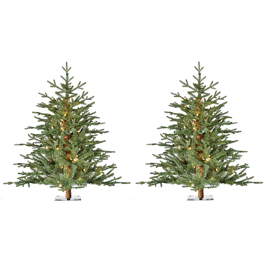 Fraser Hill Farm 3-ft Alpine Pre-lit Artificial Christmas Tree with White LED Lights Lowes.com | Lowe's
