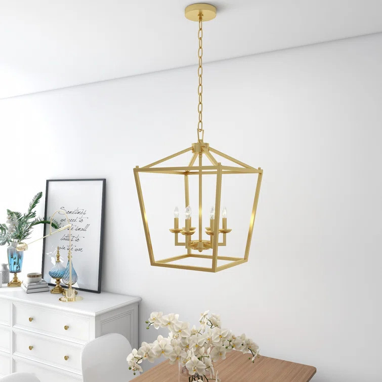 Busby 6 - Light Dimmable Lantern Geometric Chandelier | Wayfair North America