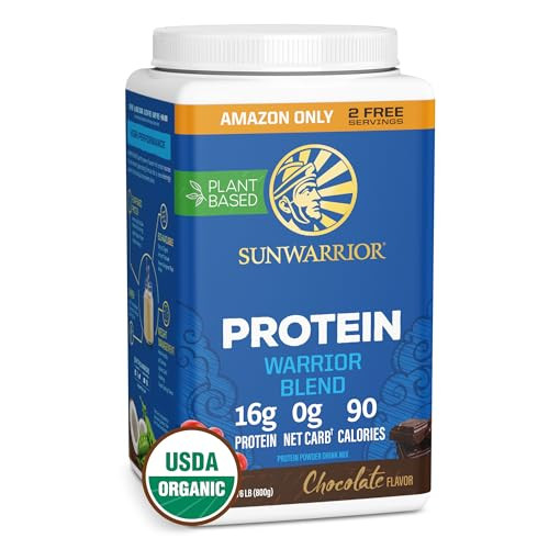 Organic Plant Based Protein Powder | Vegan Organic Protein Powder Chocolate Flavored with BCAA Am... | Amazon (US)