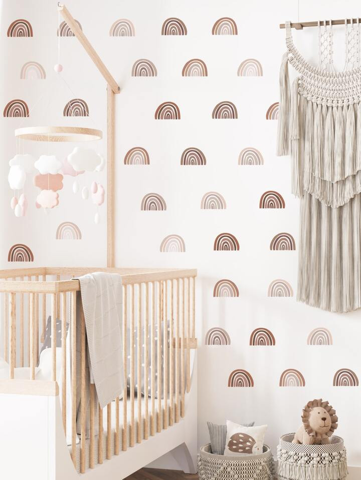 1pc Rainbow Wall Stickers For Kids Rooms, Nordic Bohemia Style Decorative Sticker, Children Wall ... | SHEIN