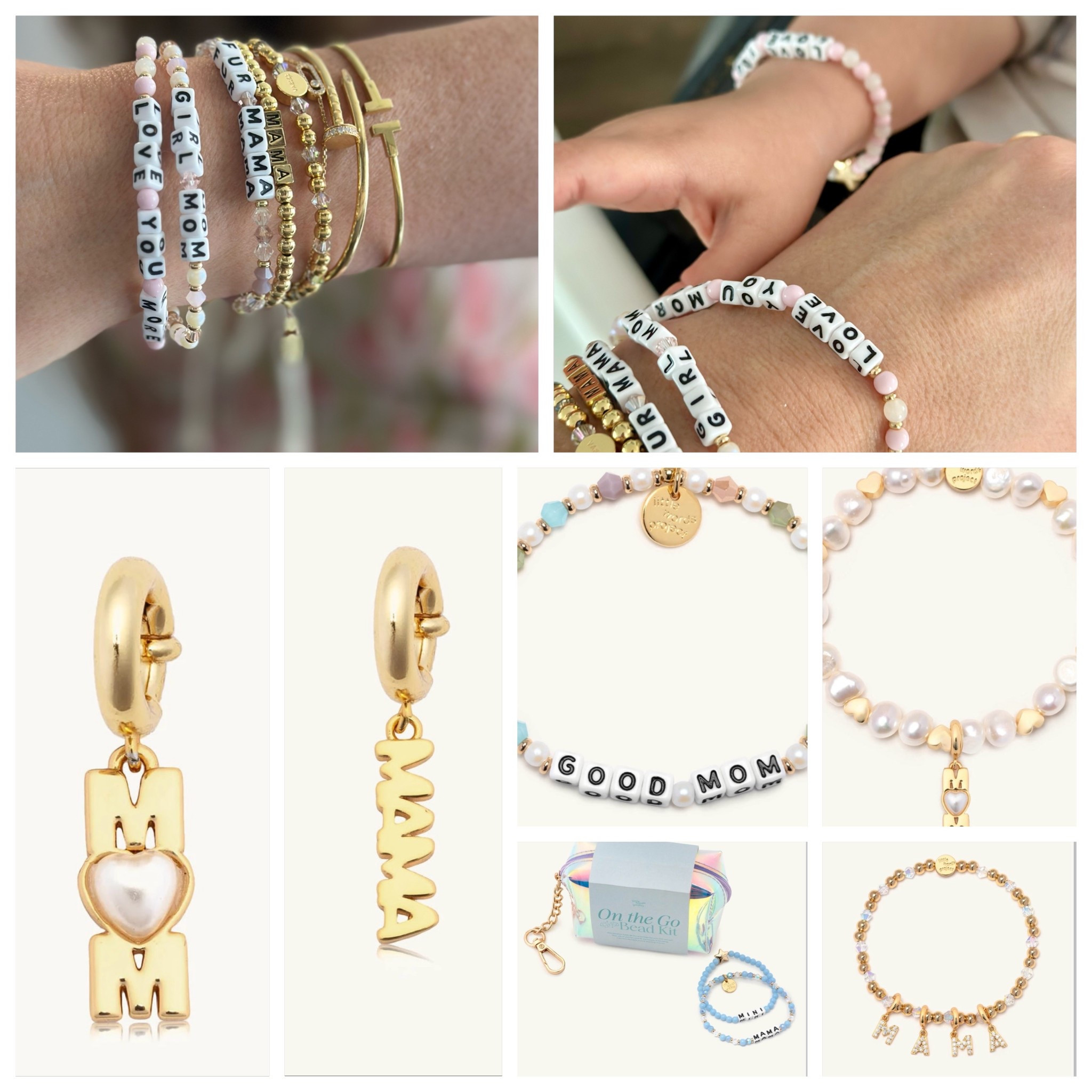 Mother’s Day gifts!🎁 
Sometimes the sweetest ones can be the personalized ones 🥹 like here from Little Words Project. You can customize with different charms and styles to be unique. 

Discount code for checkout is BAFAITHANDHAPPINESS323 

*also if this day makes you sad in any way my love is with you! The first bracelet after suffering loss while I was trying to conceive was from here with the word ‘faith’ ❤️