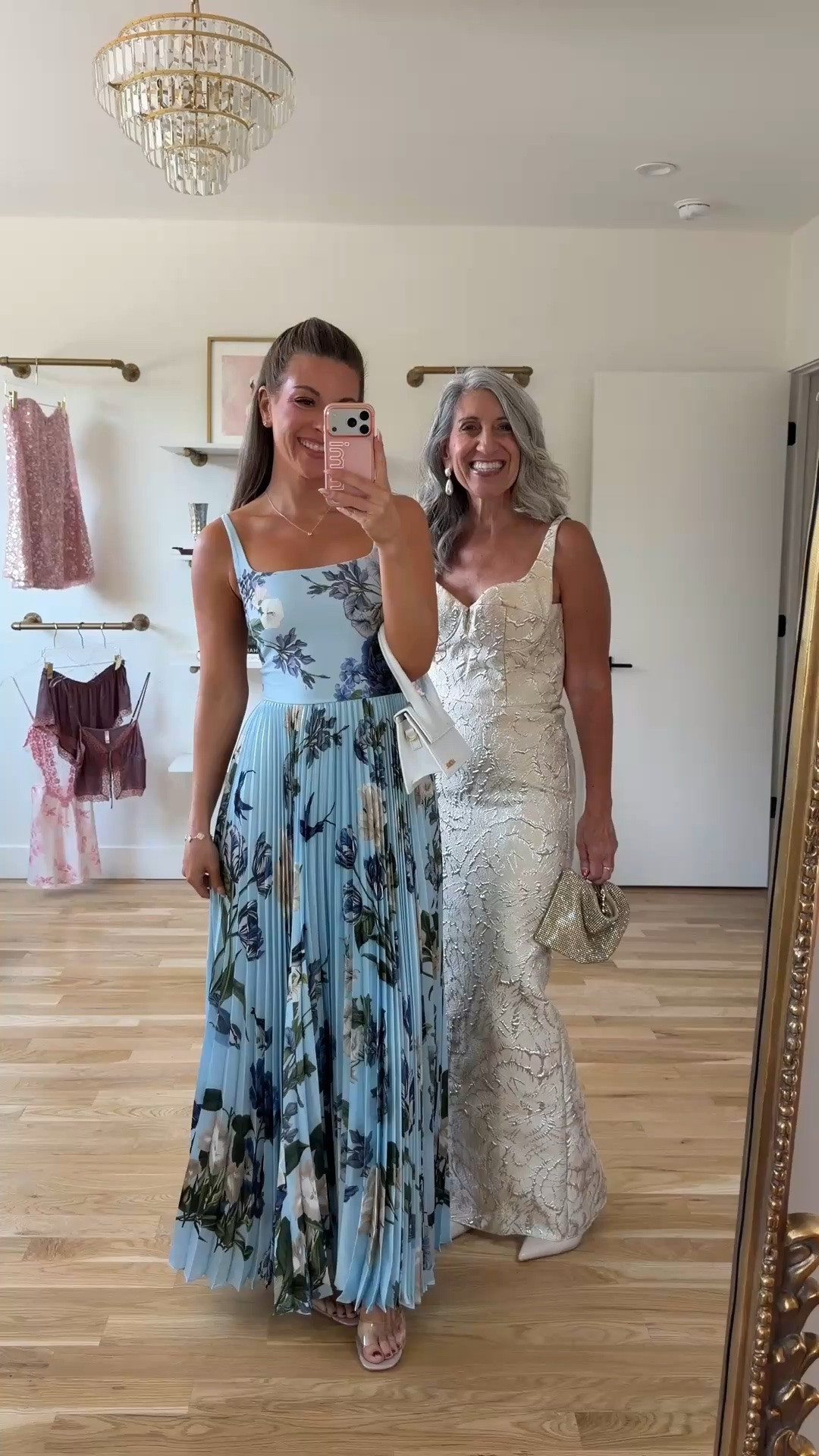 mom & me light blue with a floral print square-neckline maxi, champagne metallic sweetheart neckline maxi wedding guest dresses 💐

i'm 5'4" and typically wear a small/2
• i sized down the Alice + Olivia dress
mom is 5'4" and typically wears a medium/6

electric picks: emerson20 

mom & me dresses, wedding guest dresses, mother of the bride, mother of the groom, wedding guest outfit ideas, black tie, cocktail attire

#LTKootd #LTKSeasonal #LTKWedding