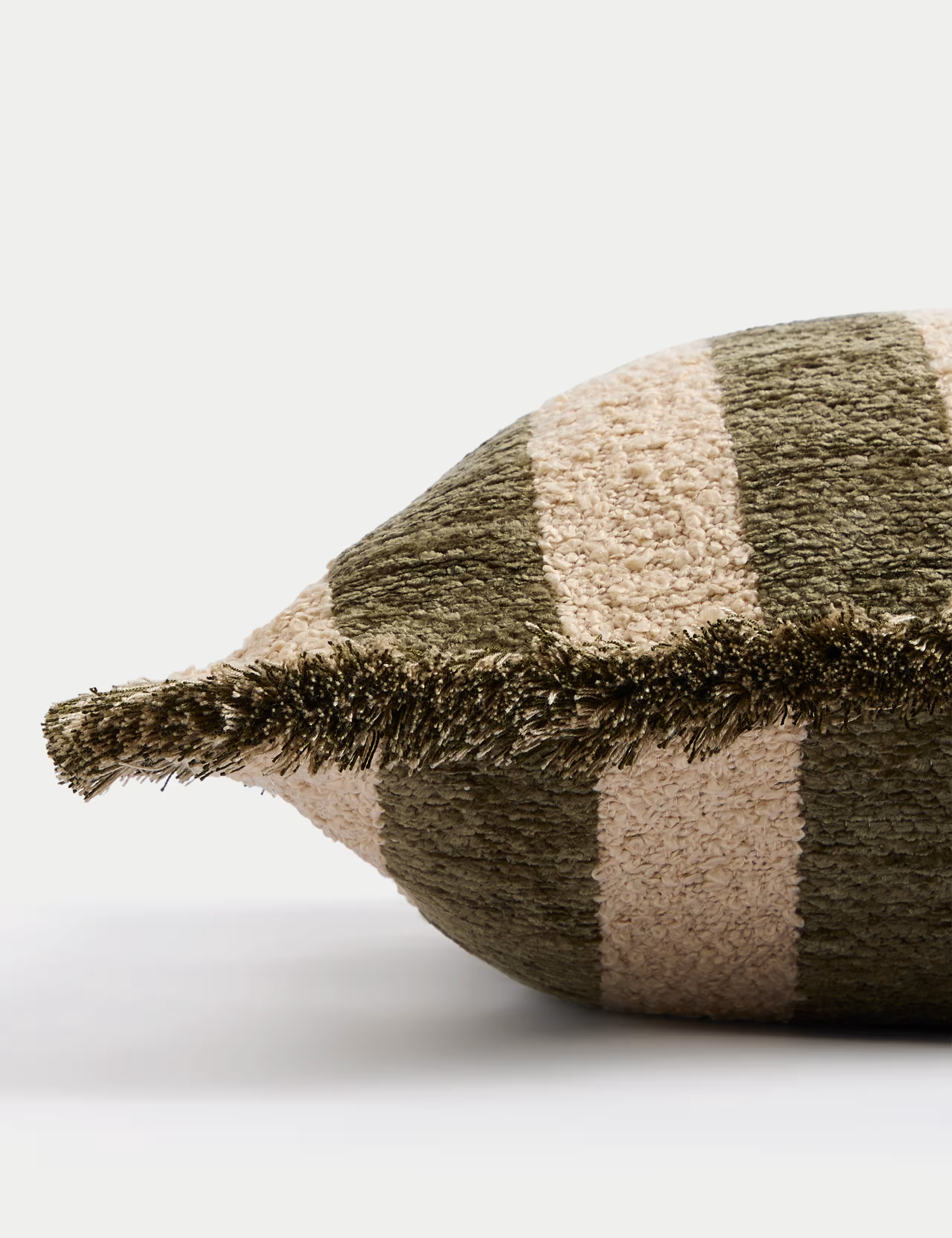 Chenille Striped Fringed Cushion | Marks & Spencer (UK)