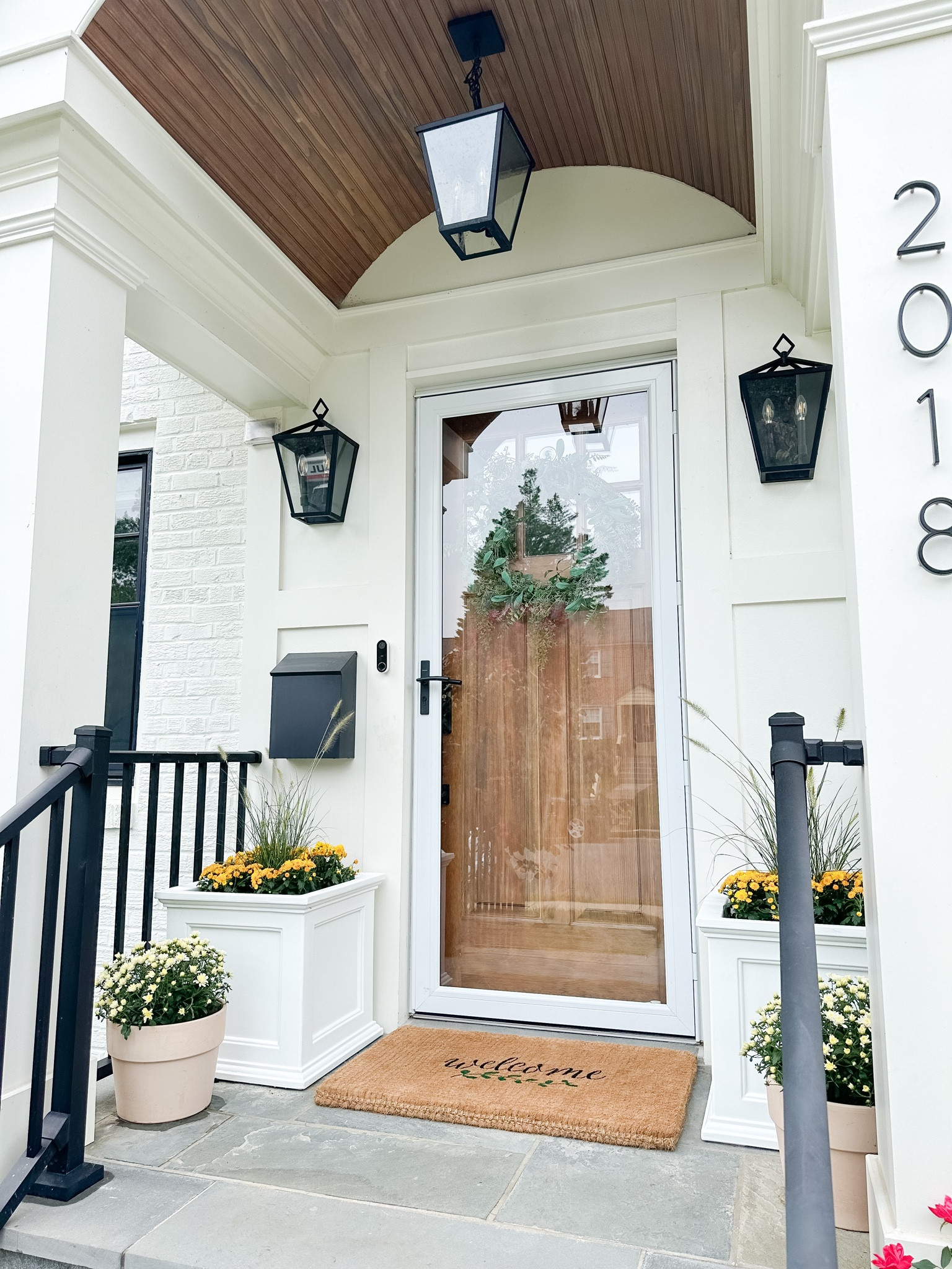 Fall front porch design, self-watering planters, fall grass, white and yellow mums, fall planter ideas, DIY doormat, front porch lighting, leaf blower, back to school ready, fall home décor, curb appeal. 

#HomeDepot @homedepot #HomeDepotPartner @shop.ltk #liketokit #FallDIY #FrontPorchGoals #BackToSchool #LaborDayDoneRight #LaborDaySavings  

#LTKSeasonal #LTKBacktoSchool #LTKhome