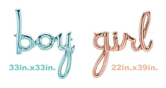 BOY or GIRL Baby Shower Decorations - Baby Boy Balloon, Baby Girl Balloon, Baby Script Foil Ballo... | Etsy (US)