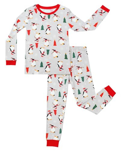 babee Reshinee 5-6Y Bamboo Viscose Boys Girls Pajama Sets Toddler Kids Two Piece Long-Sleeve Snug fit Sleepwear Pjs | Amazon (US)