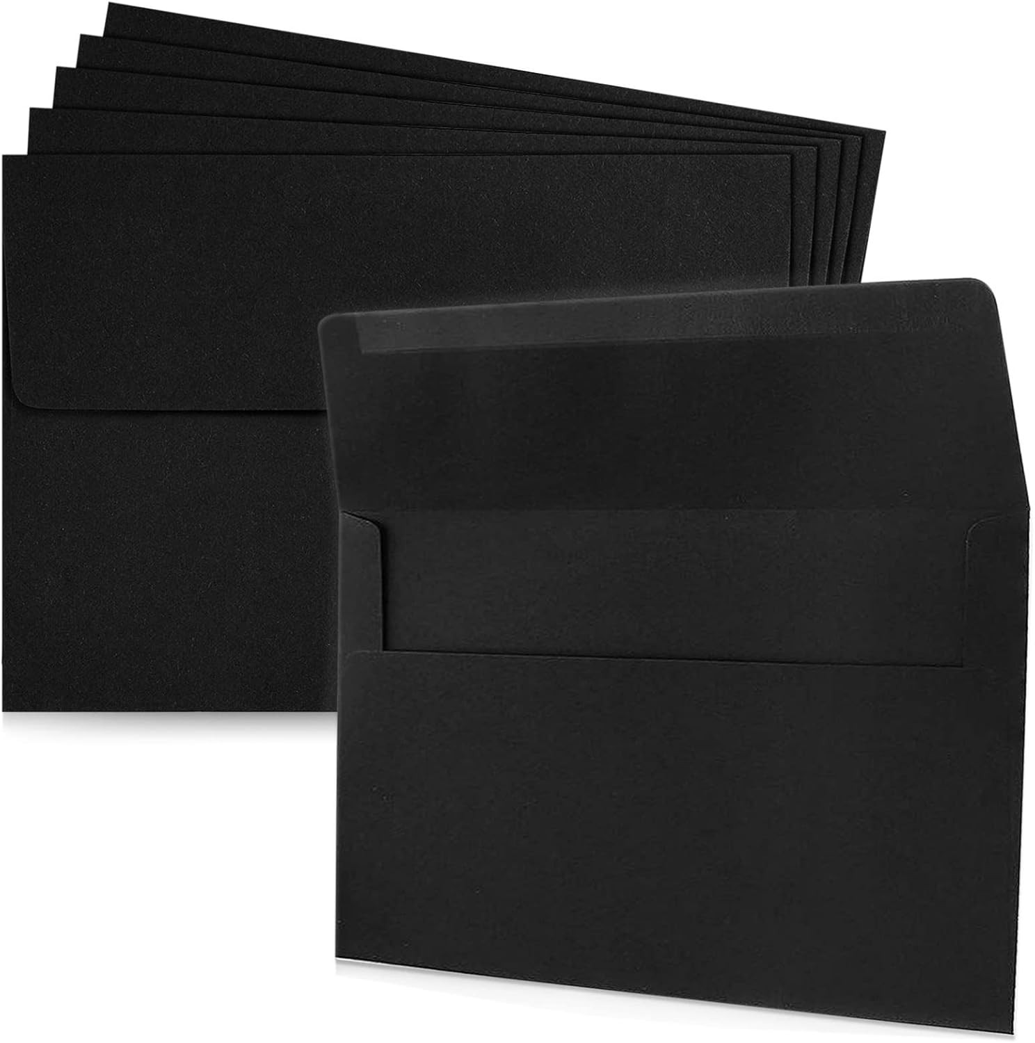 50 Pack Black A7 Envelopes, 5x7 for Invitations, Wedding, Graduation, Greeting Cards, Birthday (S... | Amazon (US)