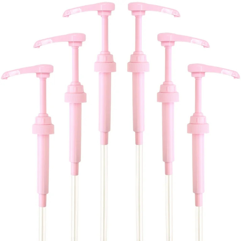Pink Coffee Syrup Pump for 750 ml Bottles (Pack of 6) Fits Jordans Skinny, Torani, DaVinci, Upour... | Walmart (US)